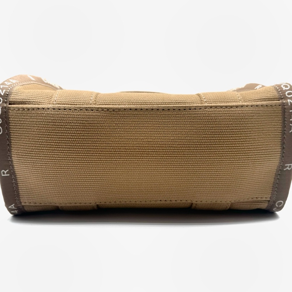 NEW Marc Jacobs Camel Beige Brown Neutral Tan Jacquard Small Top Handle Tote Bag - Picture 6 of 11